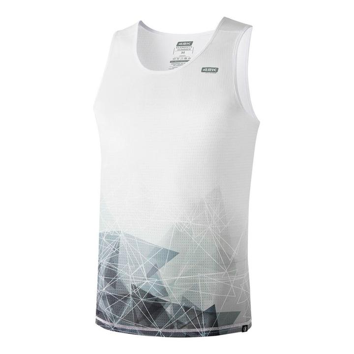 42k Running Camiseta De Manga Corta Lunar Blanco | Runnerinn