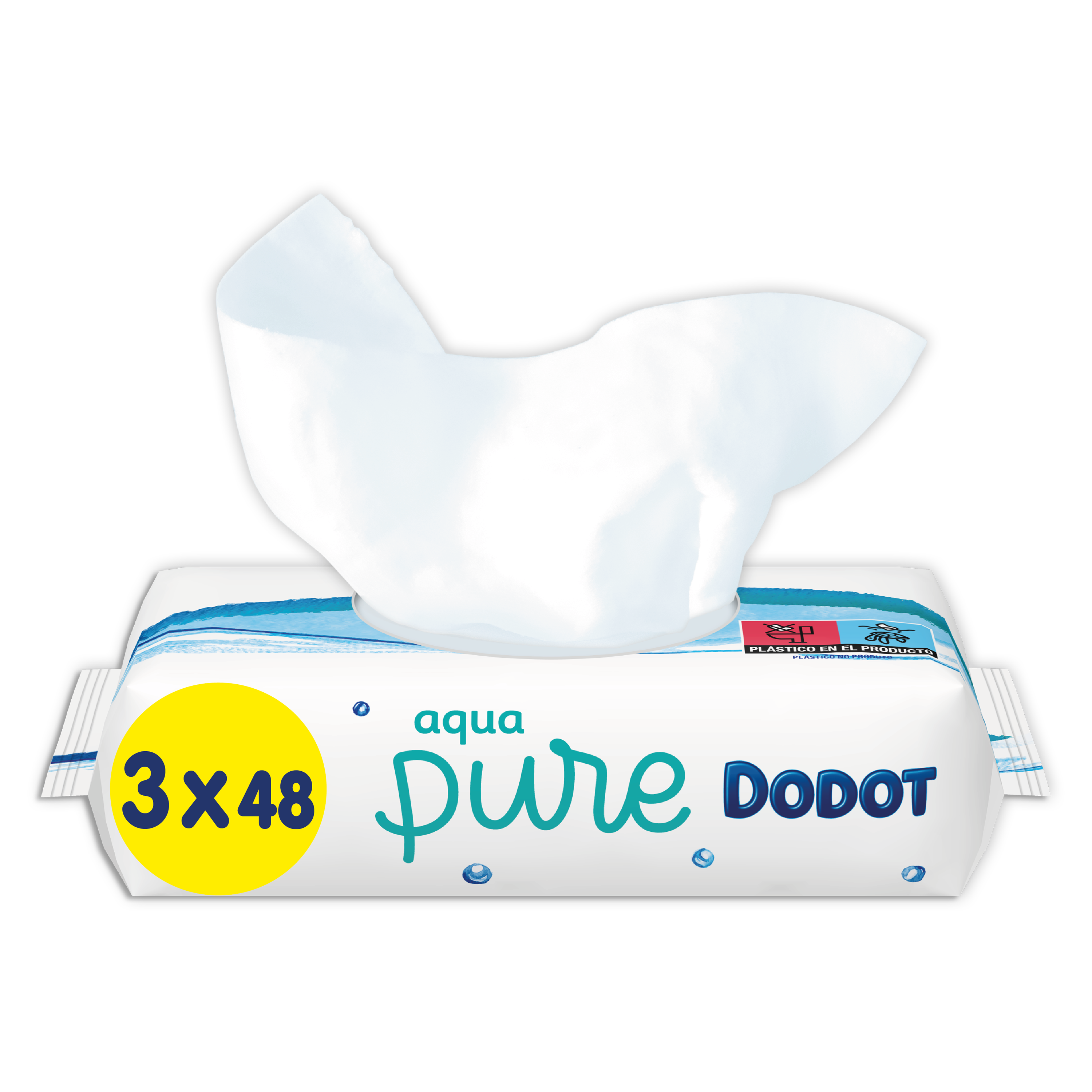 Pack de 3 paquetes de toallitas húmedas Dodot Aqua Plastic Free por sólo 4,99€ ¡¡52% de descuento!!