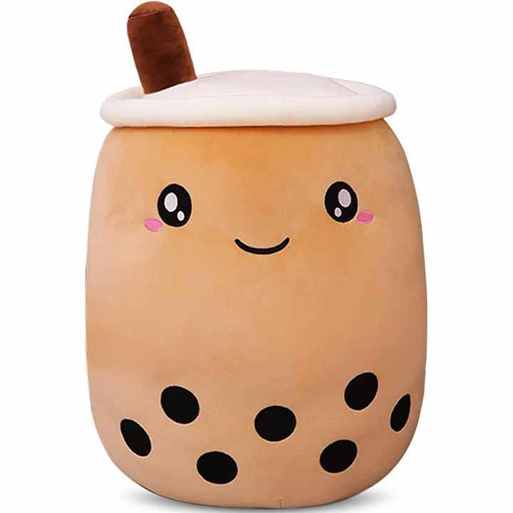 Ditucu Cute Boba Tea Plush Stuffed Toy Brown Pearl Milk Tea Bubble Plush  Pillow Home Soft Hug Pillow Milk Tea Gift For Kids (brown, 13.7 Inches)