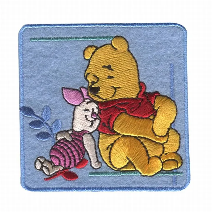 Parche Termoadhesivo Winnie the Pooh Circular Azul