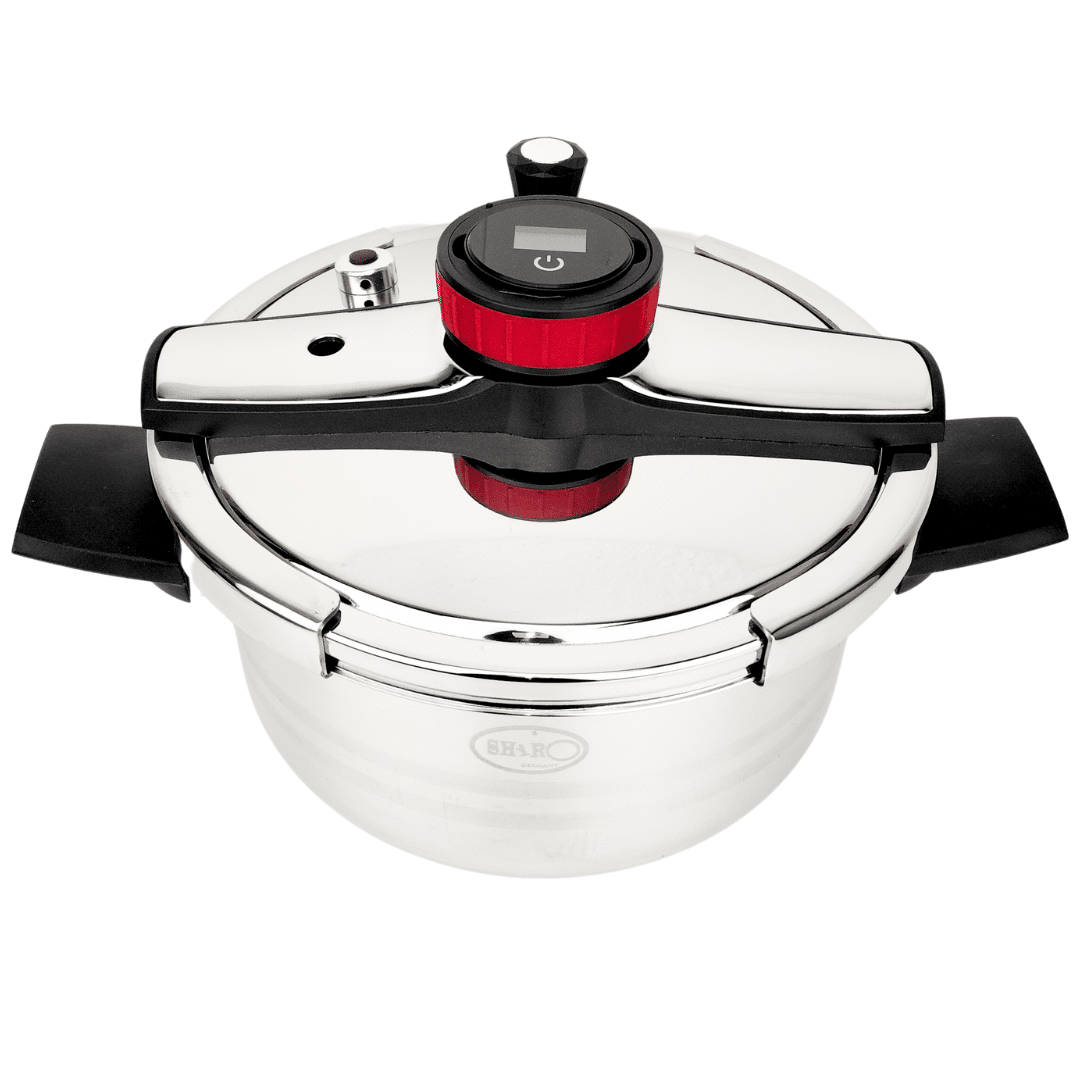 OLLA A PRESION 6 LITROS - OLLA INDUCCION - ACERO INOXIDABLE - SH-DEC24-6L - DIGITAL - 6L- OLLA RAPIDA - APTA LAVAVAJILLAS - APTA PARA TODO TIPO DE FUEGOS