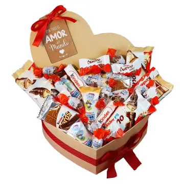 Caja de Chucherias San Valentin  Cesta Dulce San Valentín con + 14  Chocolates, Chucherias y