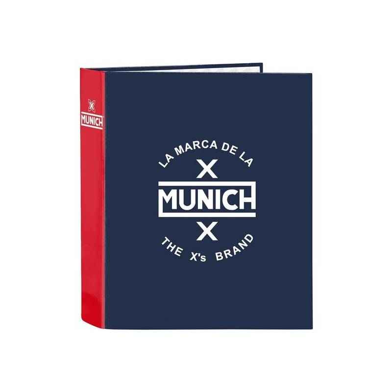 Classeur 4 Anneaux FC Barcelone - Design équipement Domicile 22/23 - Dimensions 27x6x33 Cm - Pour école, Bureau, Collection - Couleur Bleu Marine Et Grenat