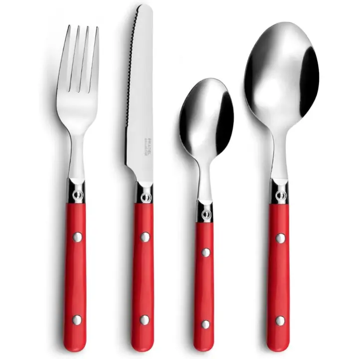 KROWN - Set 6 Cuchillos con Sierra de Mesa, Cuchillo Chuleteros y Cocina,  Filo de 11 cm