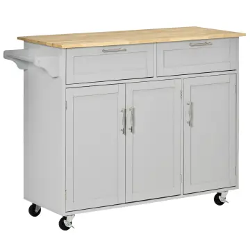 Carrito de cocina con ruedas de 4 niveles, carrito de almacenamiento de  cocina de madera, carrito de microondas con toallero, cajones, estantes
