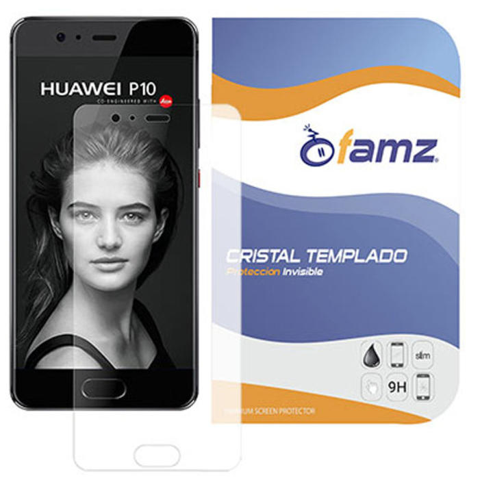 Vetro Temperato TM Concept Total Protect Per Huawei P10 – Nero, Copertura Integrale, Bordo Colorato, Spesso 0,26 Mm