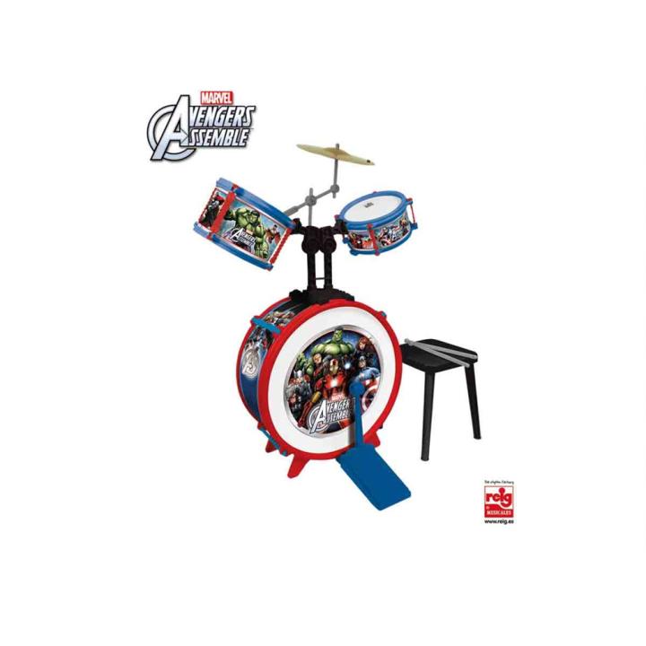 Batería Musical Reig 662083 Bravo – Set Infantil Con Bombo, Bongos, Platillo, Pedal Y Baquetas, Ideal Para Iniciar A Los Peques En La Música