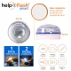 HELP FLASH - luz de emergencia AUTÓNOMA, señal v16 de preseñalización de peligro y linterna, homologada, normativa DGT, V16, con base imantada, activa - 18