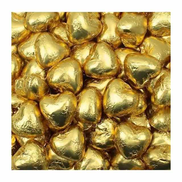 Corazones Oro Dorado de Chocolate con Leche DOLCI MOMENTI 1 kg