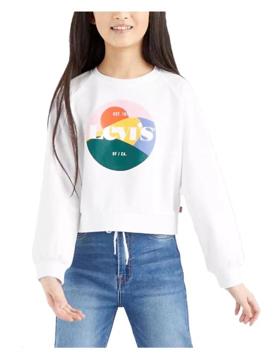 Sweatshirt à Capuche Levi's Pour Fille - Coupe Rectangulaire, Manches Longues, Style Décontracté