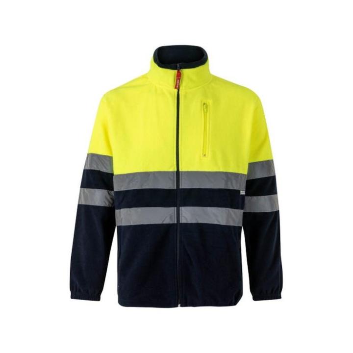 Chaqueta Polar De Alta Visibilidad Velilla - Talla XL, Color Fluor/azul Marino, Para Trabajo Y Exterior