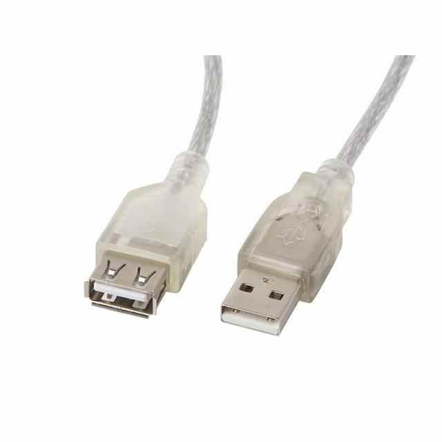 Cavo USB 2.0 AM-BM Con Ferrite LANBERG | 5 Metri, Trasparente | Per Stampanti E Periferiche | Riduce Interferenze - 5