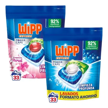 150 cápsulas Wipp Express DISCS 4 en 1 Lavanda detergente lavadora