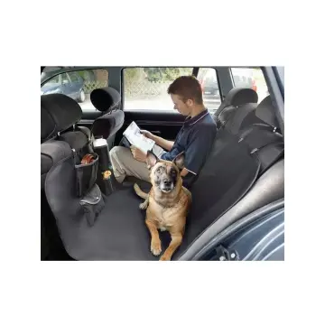 Protector de asiento de coche, funda de asiento de perro con alas  laterales, cubierta de asiento de mascota trasera-negro, hamaca convertible  C