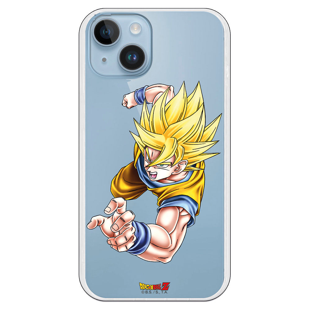 Cover Per IPhone 11 Con Design Dragon Ball Z - Goku SS1 Special, Custodia Semi-Rigida In TPU Trasparente, Leggera, Realizzata In Spagna