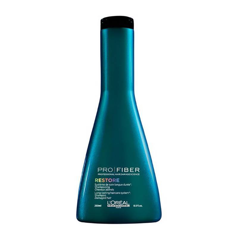 Loreal pro fiber champú restore 250 ml, champú reparador Belleza y