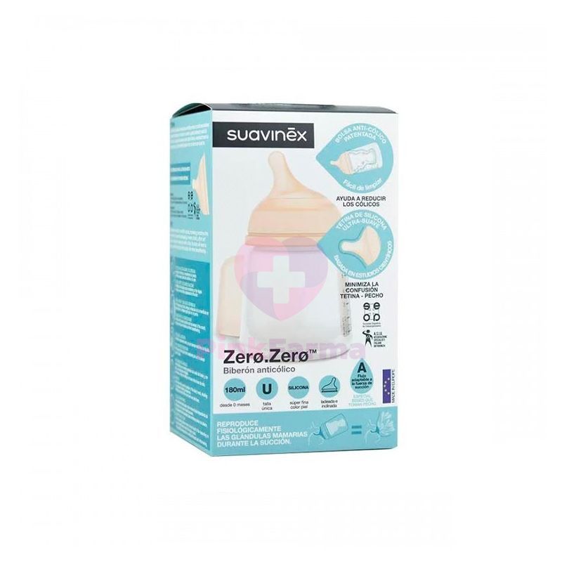 Suavinex Zero zero set iniciación biberón anticólico 180 ml