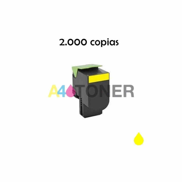 Compatible Lexmark CX310 / CX410 / CX510 amarillo | Cartucho de toner