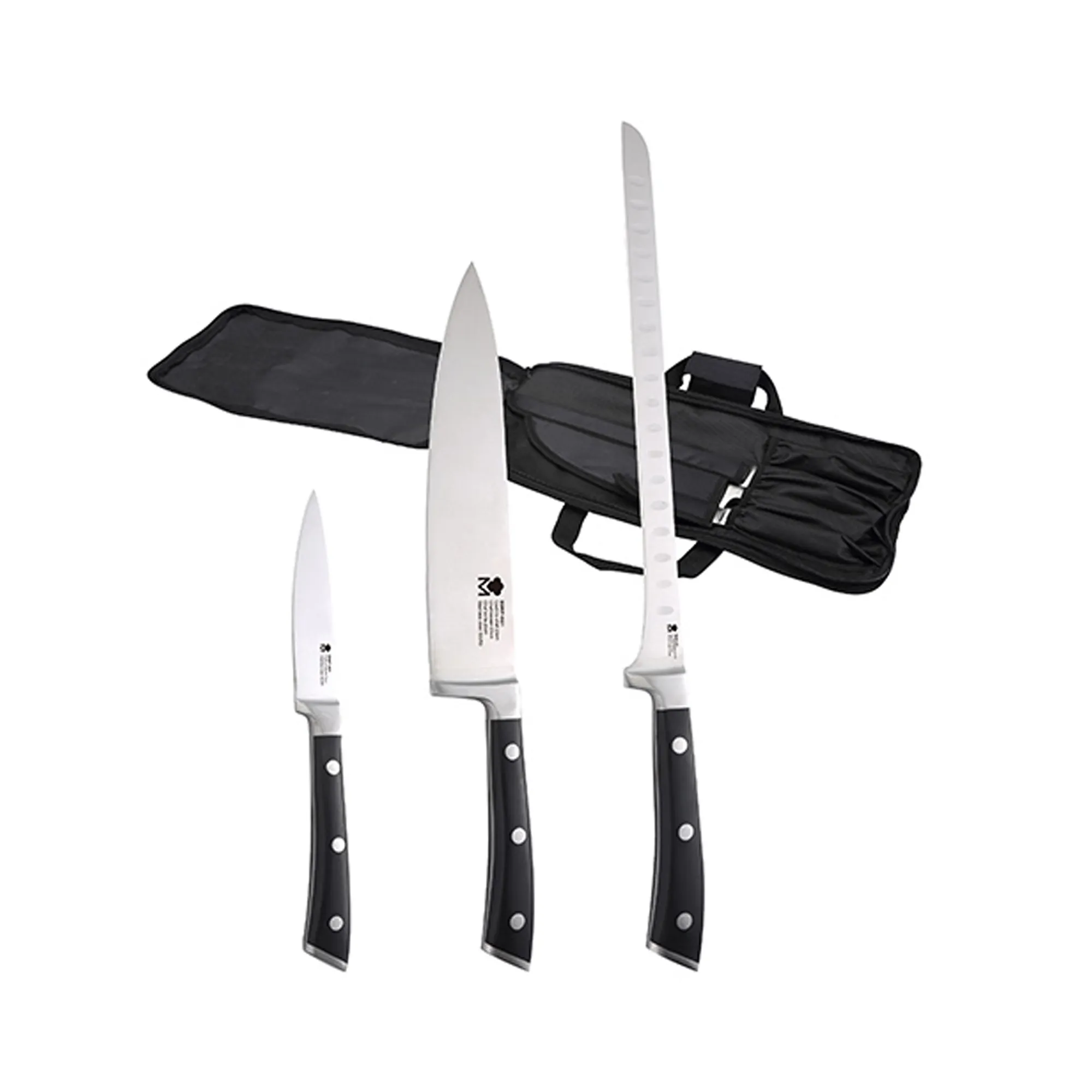 Set 3 cuchillos de cocina en acero inoxidable BERGNER colección Foodies - 1