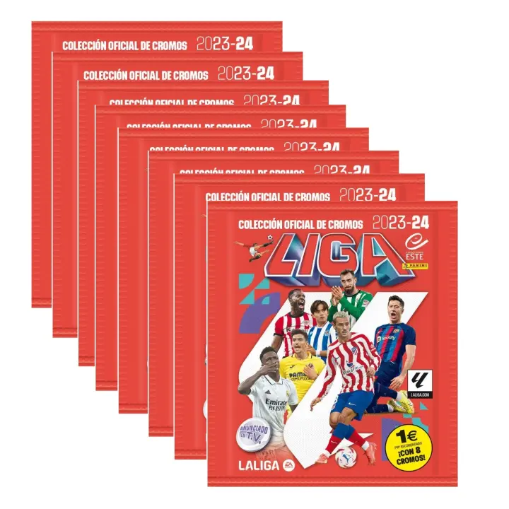 Pack de 25 sobres de La Liga Este 2023-2024 - Cromos Coleccionables Oficial  de Panini - Cuarta Edición