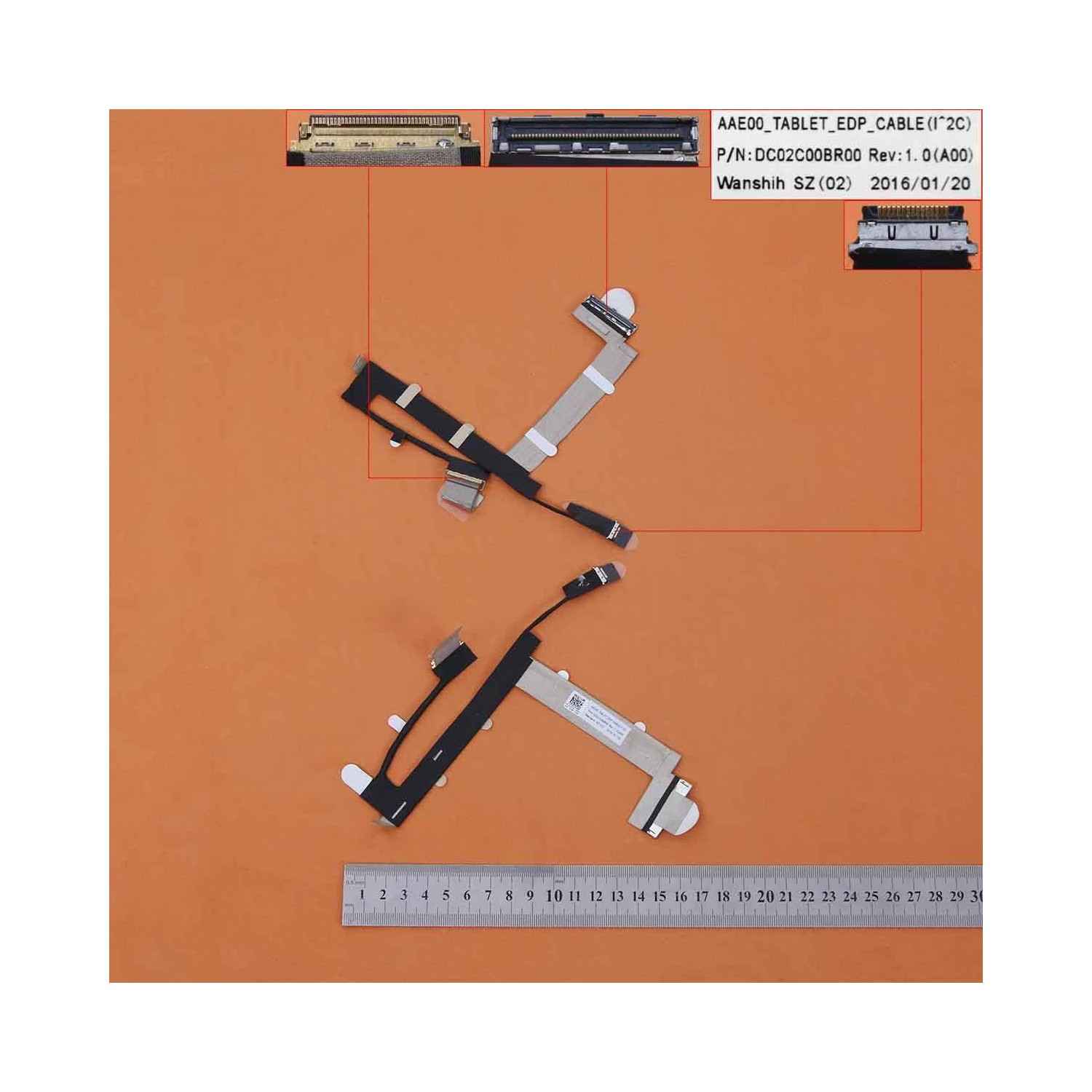 Câble Nappe LCD Pour Dell Latitude 12 (7275) / XPS 12 (9250) - Réf. A15731 DC02C00BR00