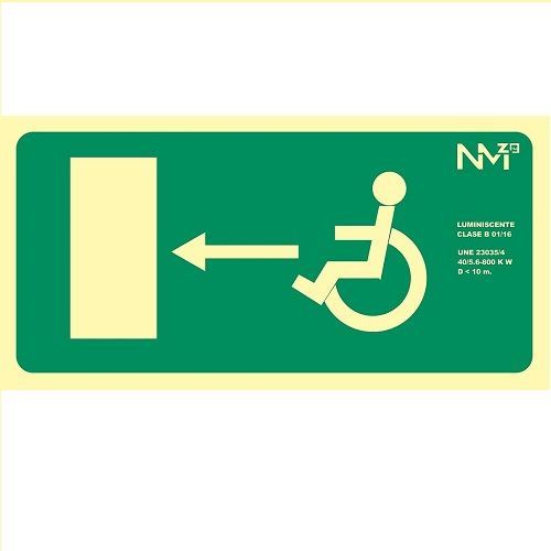 Normaluz RD11130 Segnale Luminoso Uscita Destra - 32x16 Cm, PVC 0,7 Mm, Classe B, Verde