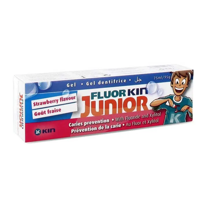 Fluor Kin Junior Strawberry Gel 75Ml Toothpaste 1 % 75 ML