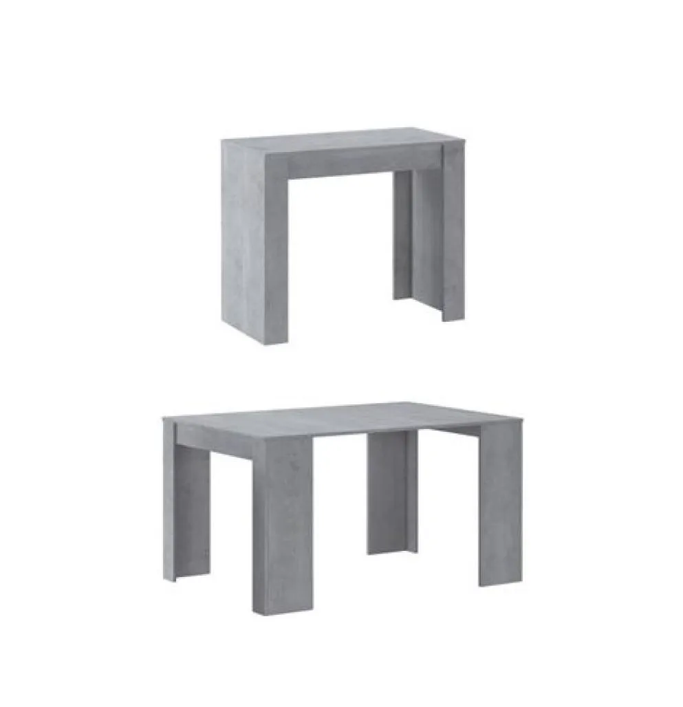 Skraut Home - Consolle allungabile, Tavolo consolle allungabile , 160, Per 8 persone, Gambe in legno, Stile moderno, Rovere
