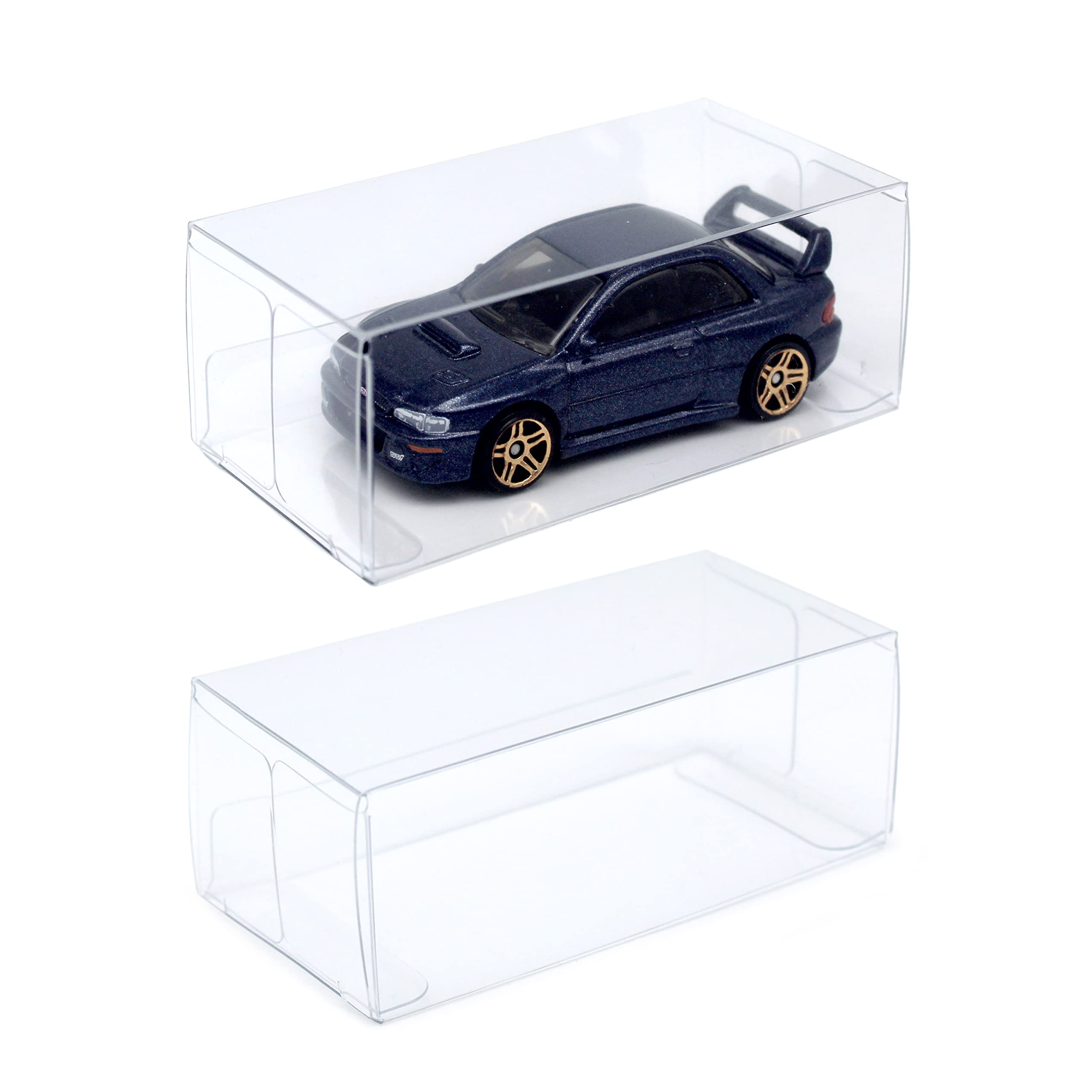 Caja transparente para coche de juguete | Caja de exhibición transparente del modelo de coche, organizador de juguetes del vehículo, estuche de exhibición que ahorra espacio con luz para exhibir