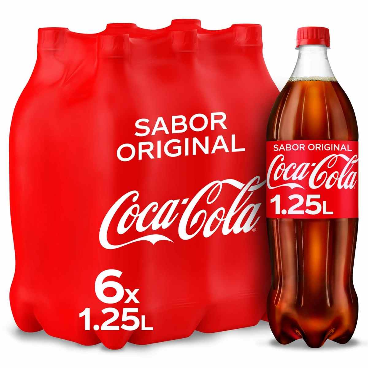 Coca Cola 1,25L (pack de 6) en botella plastico | Miravia
