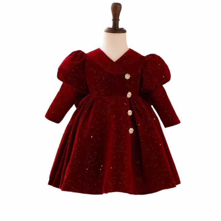 Vestido de noche de princesa para ni a reci n nacida ropa roja de