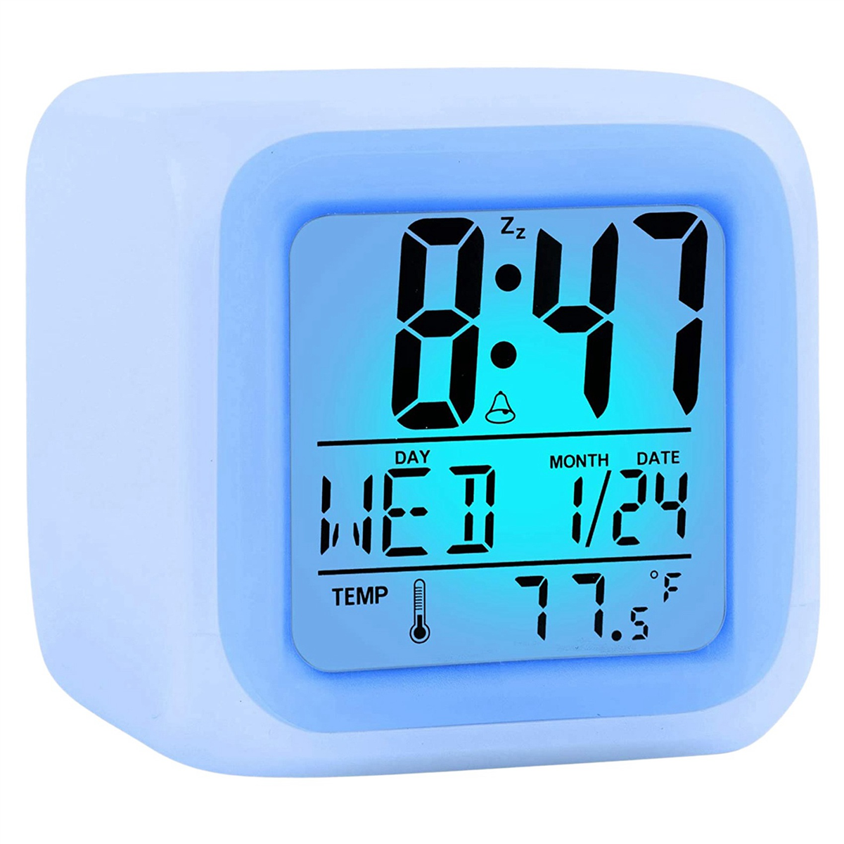 Reloj despertador para niños, lindo reloj despertador de rana para  dormitorio de niños, reloj de entrenamiento para dormir con luces  nocturnas