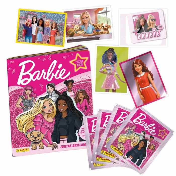 Album + 5 sobres Barbie JUNTAS BRILLAMOS 2023 para cromos pegatinas de  panini, en castellano