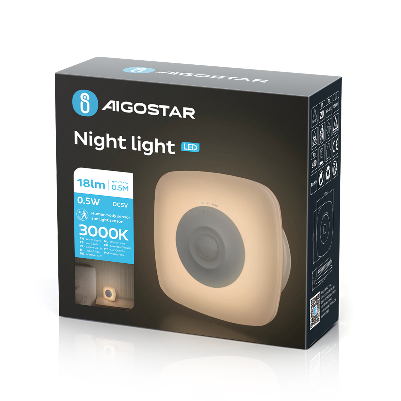 Luz Nocturna quitamiedos para bebés Lámpara Infantil LED Silicona Unicornio  Recargable Regalo [Clase de eficiencia energética A]