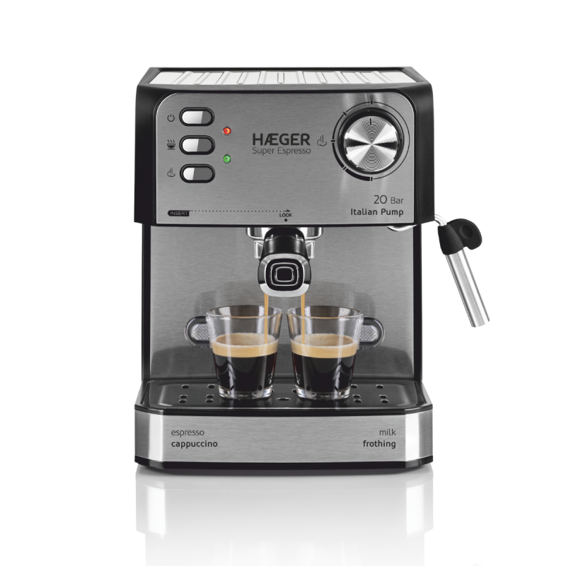 Cafetera Espresso HAEGER Super Expresso – 20 Bar, 850W
