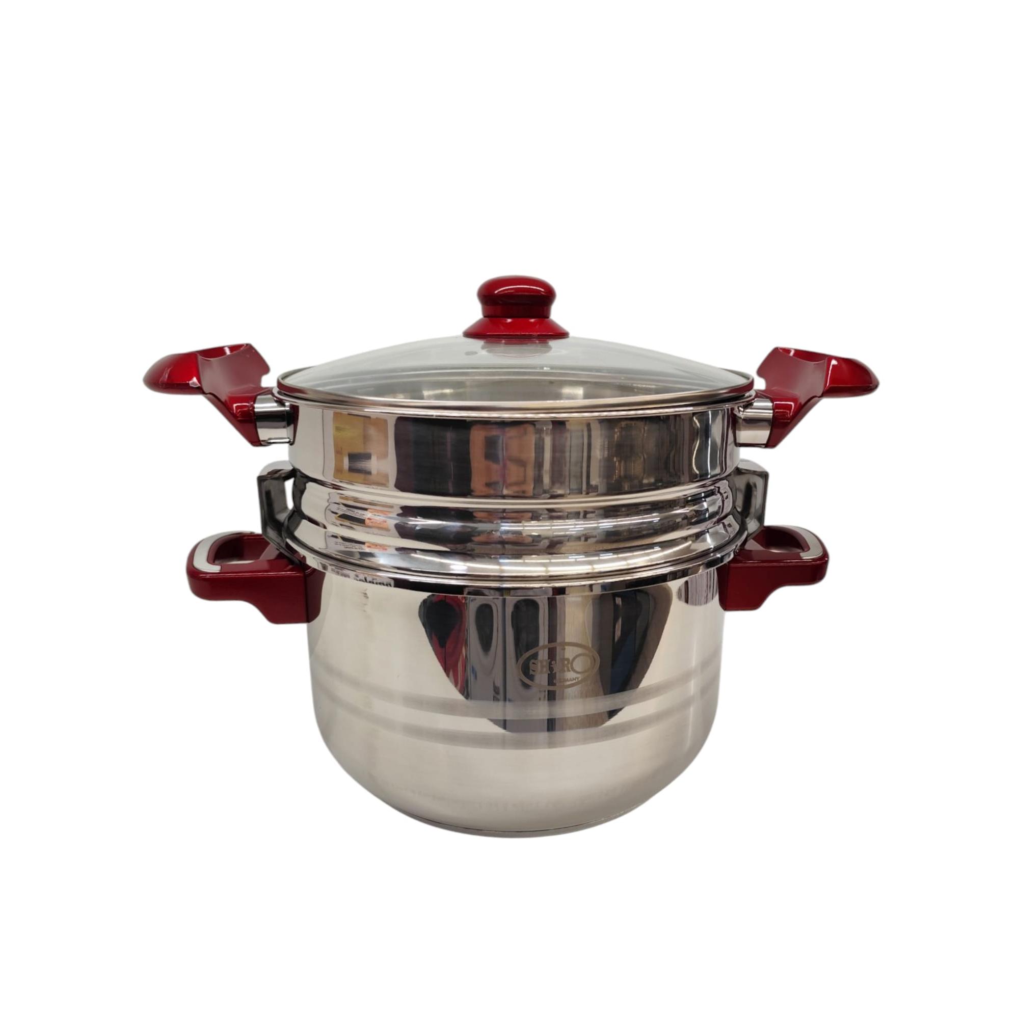 3 EN 1 - OLLA A PRESION 8 LITROS - OLLA INDUCCION - ACERO INOXIDABLE - SH-CSAC2808L  - 8L- OLLA RAPIDA - APTA LAVAVAJILLAS - APTA PARA TODO TIPO DE FUEGOS - OLLA EXPRESS - OLLA A VAPOR - CUS CUS - CONJUNTO DE OLLAS