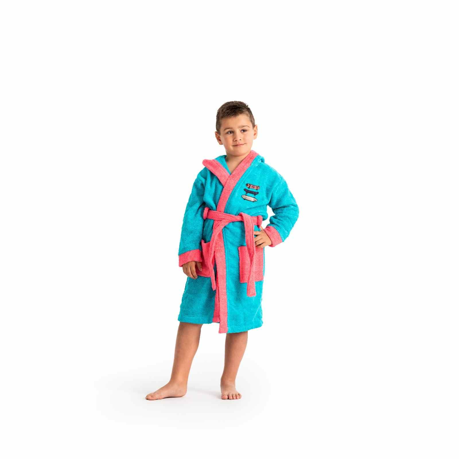 Albornoz Infantil Verde Pistacho 100% Algodón - Talla 10-12 Años, Con Capucha Y Bolsillo, Suave Y Absorbente