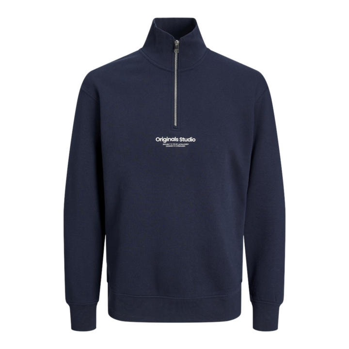 Jack & Jones JORVESTERBRO QUARTER ZIP H N - Sweater - black/zwart