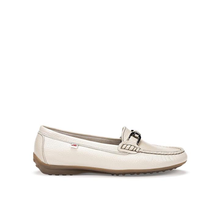 Fluchos F0804 Flöter Blanc Bruni - Mocassins Femme Cuir Confortables