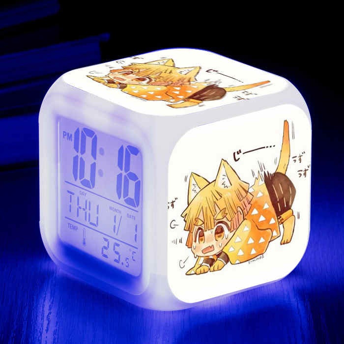 Anime Alarm Clock One Piece LED Square Clock Digital Alarm Clock with