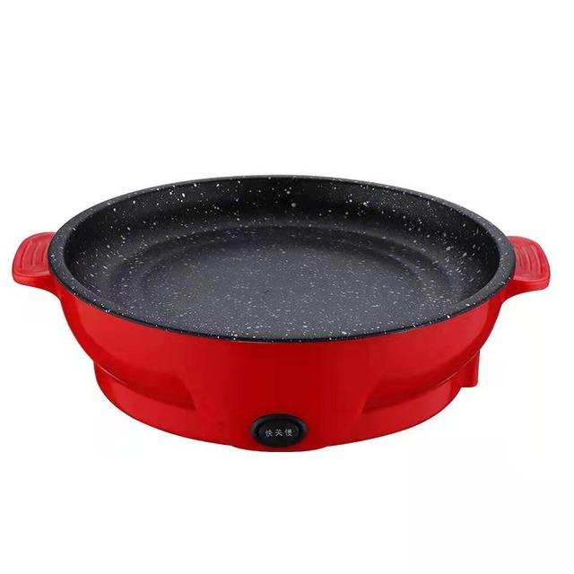 Bandeja Para Barbacoa Antiadherente Akozon - Con Orificio De Aceite, Base De Madera, Tamaño 31.7x15x9.2 Cm, Para 3-5 Personas