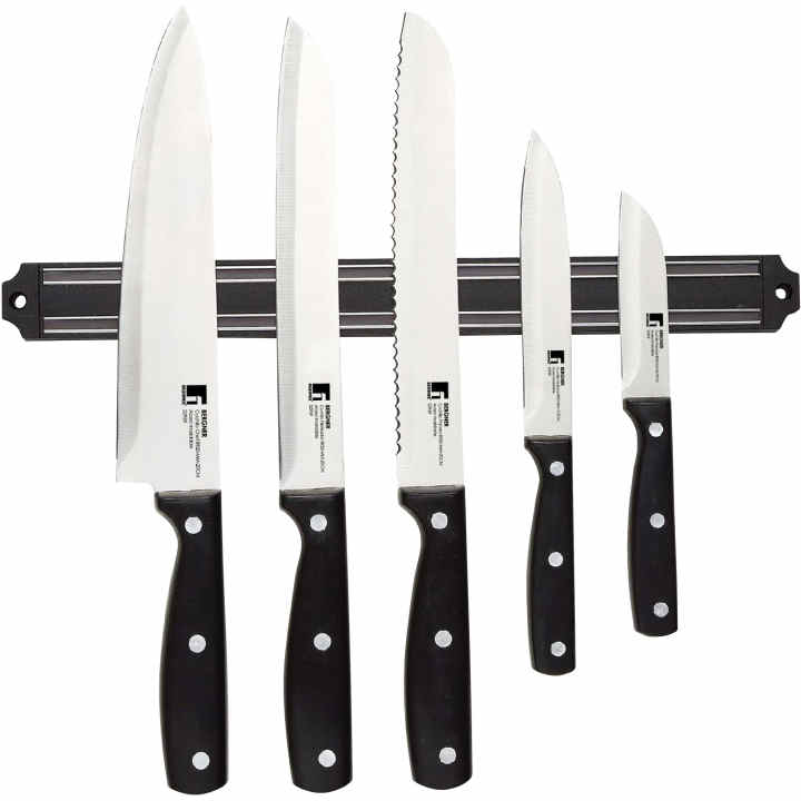 Bergner Black Blade Coltello Pane, Acciaio Inox, Nero, 42.5 x 8.5 x 5 cm