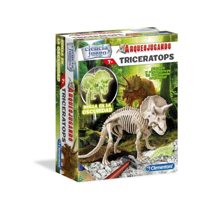 Clementoni 55538 Archeogiocando Triceratopo fosforescente Gioco di