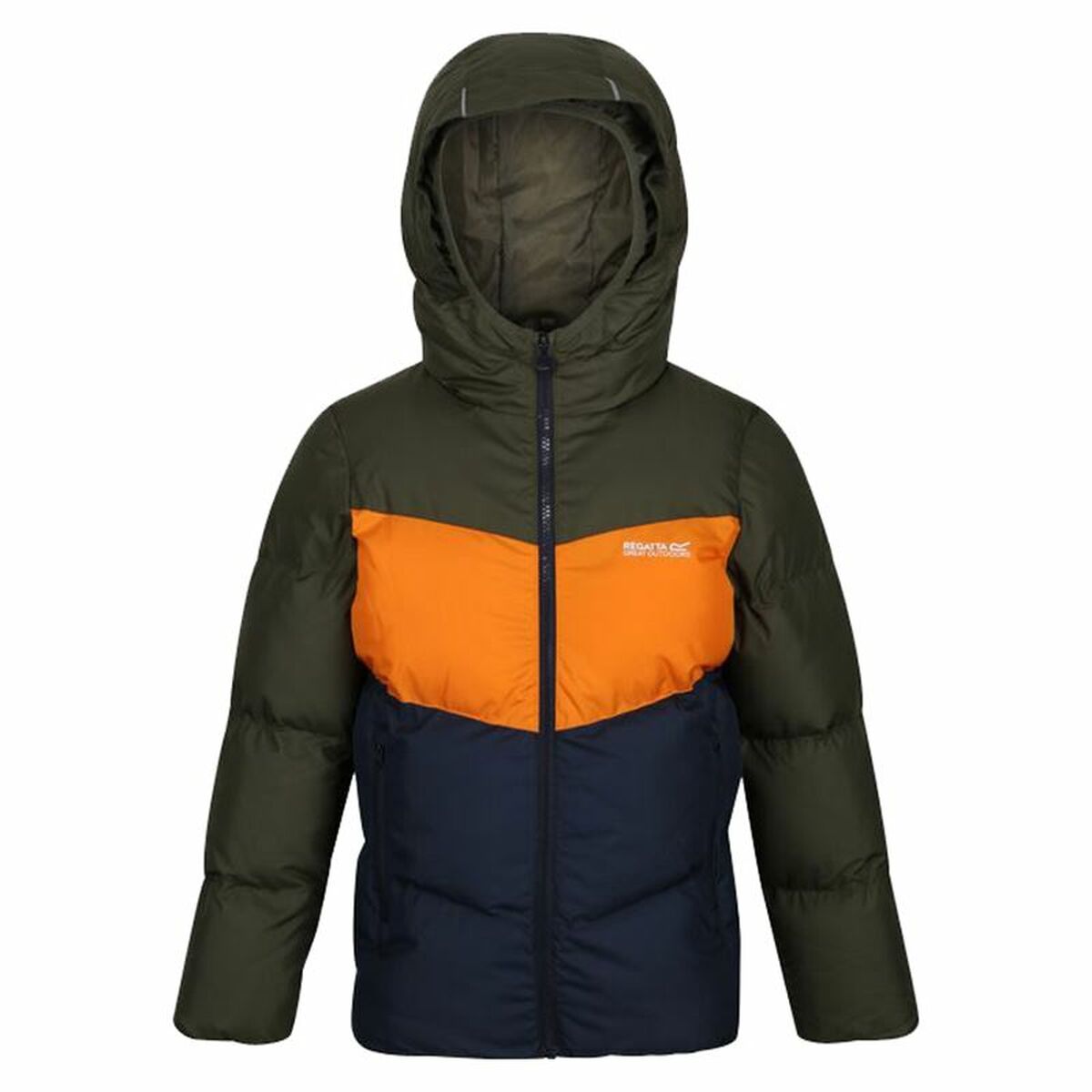 CHAQUETA HÍBRIDA HOMBRE REGATTA CLUMBER IV. RMN226 Ceniza/naranja