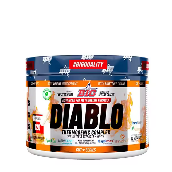 BIG - DIABLO - Termogénico x 120 caps - Quemador de grasa BIG - DIABLO - Termogénico x 120 caps - Quemador de grasa