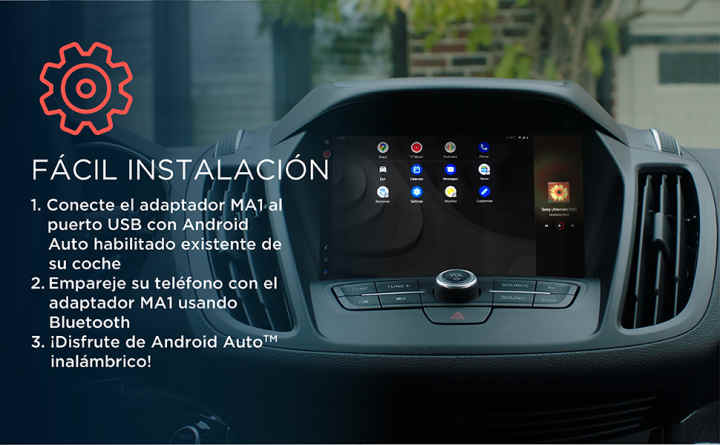 MA1 - Adaptador para coche inalámbrico para Android Auto de Motorola Sound