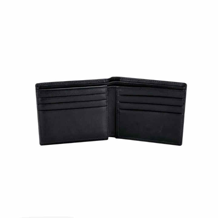 Billetera Hombre Cuero India Diseño Sólido Cartera Delgada De Cuero Genuino Para Hombre - Con Ventana De Identificación Plegable Y Bloqueo RFID, Estilo Bifold Billetera Acceso Denied