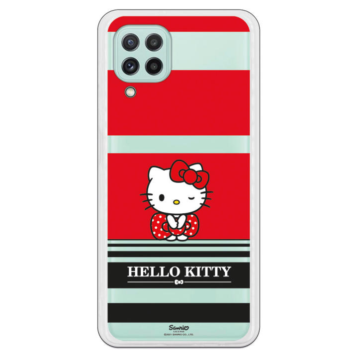 Personalaizer Funda Original Compatible con iPhone 12 o 12 Pro con un diseño de Hello Kitty Franjas Rojas y Negras Personalaizer Funda Original Compatible con iPhone 12 o 12 Pro con un diseño de Hello Kitty Franjas Rojas y Negras