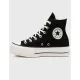 Zapatillas Converse plataforma bota lona negra unisex - Negro