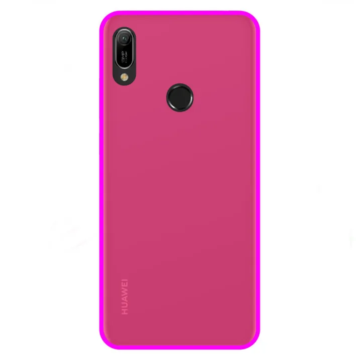 Funda Silicona Rosa Lisa Gel Tpu para Huawei Y6 2019 4G Carcasa
